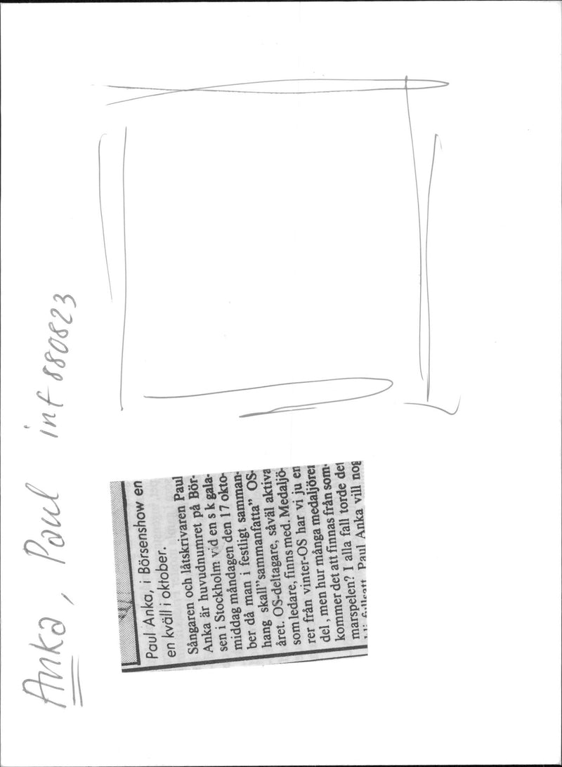 Singer Paul Anka during his tour in Sweden - Vintage Photograph