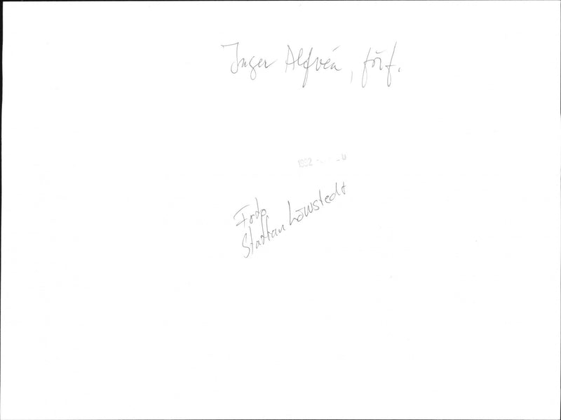 Inger AlfvÃ©n, writer - Vintage Photograph