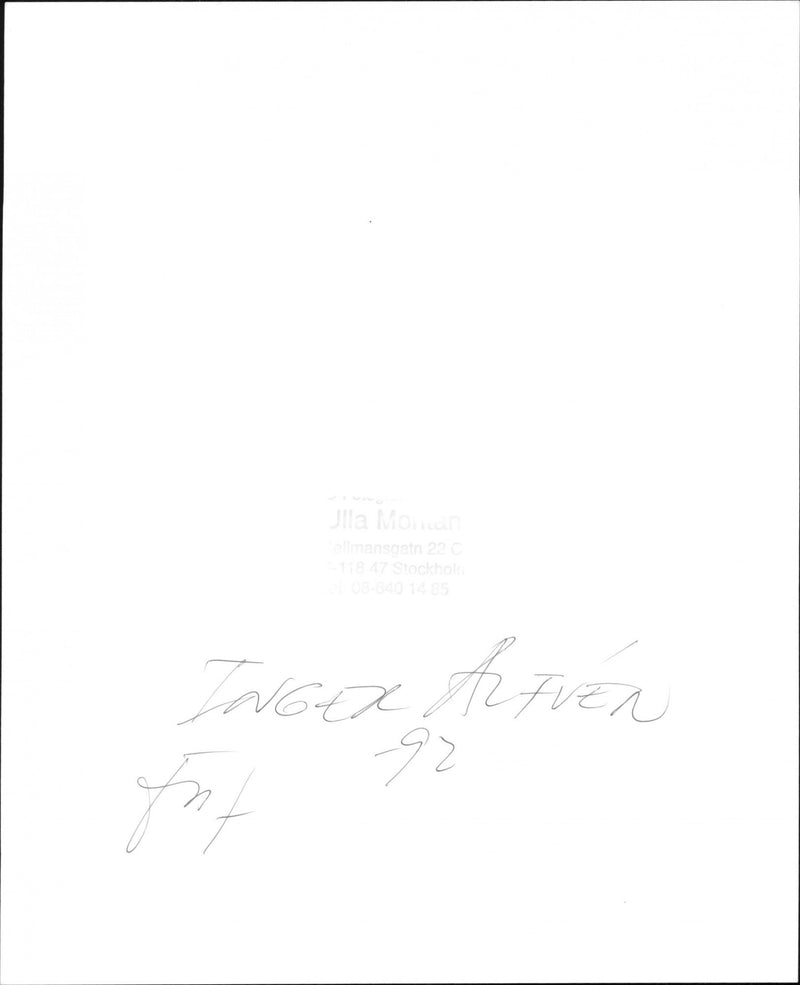 Inger AlfvÃ©n, writer - Vintage Photograph