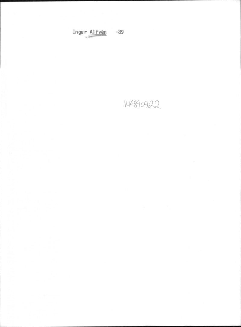 Inger AlfvÃ©n, writer - Vintage Photograph