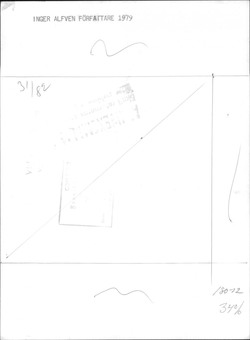 Inger AlfvÃ©n, writer - Vintage Photograph