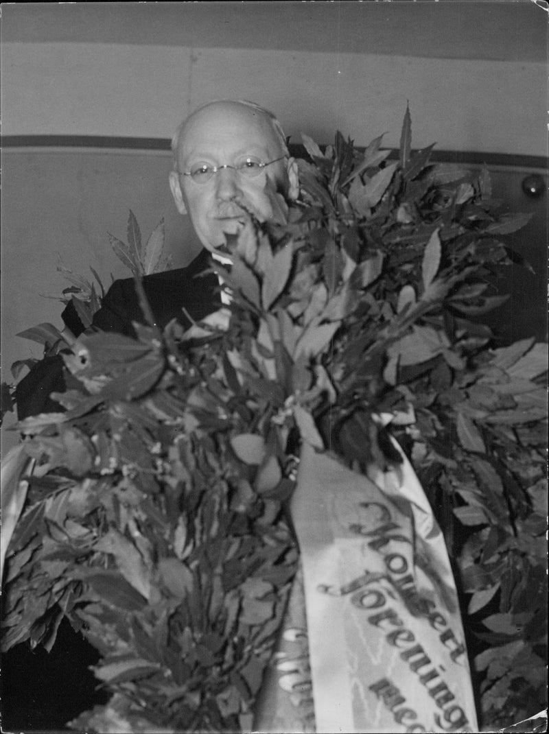 Hugo AlfvÃ©n bask in Concert Association - 30 April 1942 - Vintage Photograph