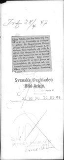 Hugo AlfvÃ©n being courted after the concert in the Concert Hall of the file. Dr. Brother Jonzon with flower bouquet and embrace - 28 April 1947 - Vintage Photograph