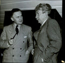 Harry Blomberg in co-operation with Dr Axel Gauffin during the poetry conference in Sigtuna - 22 September 1942 - Vintage Photograph
