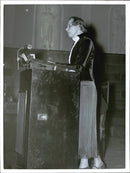 Doc. Kock launches the discussion at the Concert Hall - 6 April 1937 - Vintage Photograph