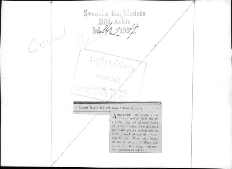 Count Basie at the Concert Hall - Vintage Photograph