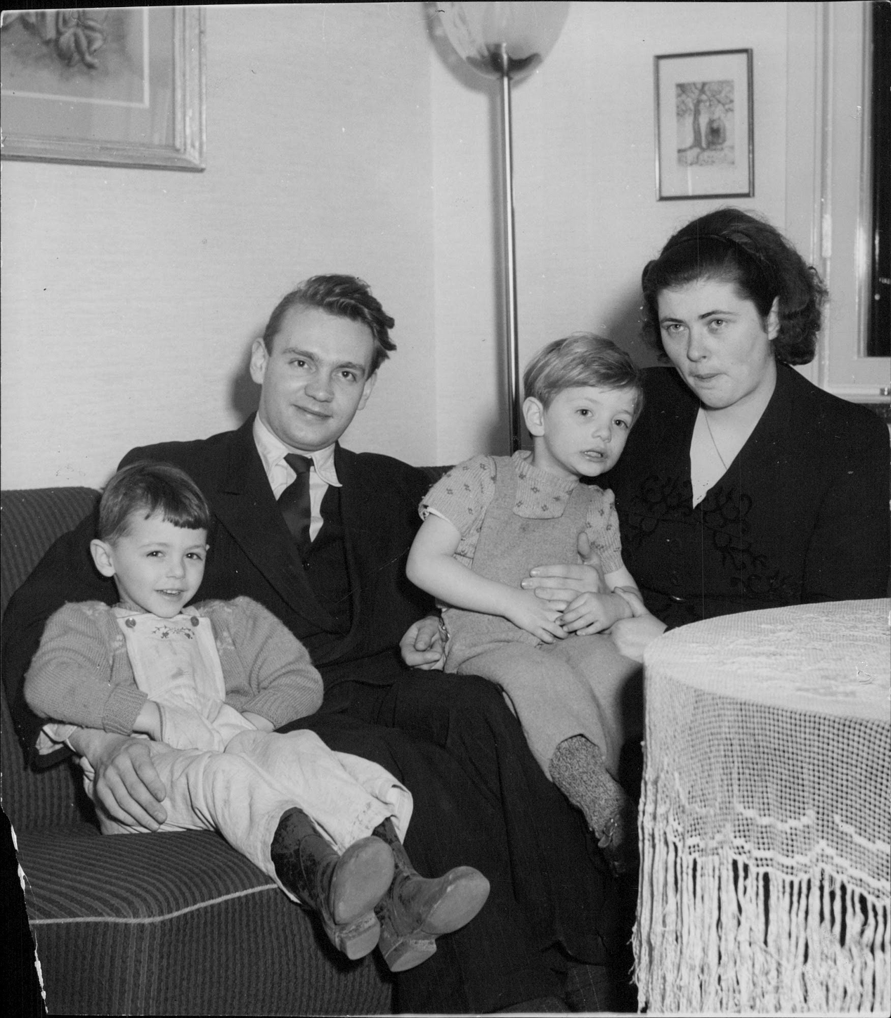 Stig and Anne Marie dagerman with their sons RenÃ© and Rainer - 5 Dece