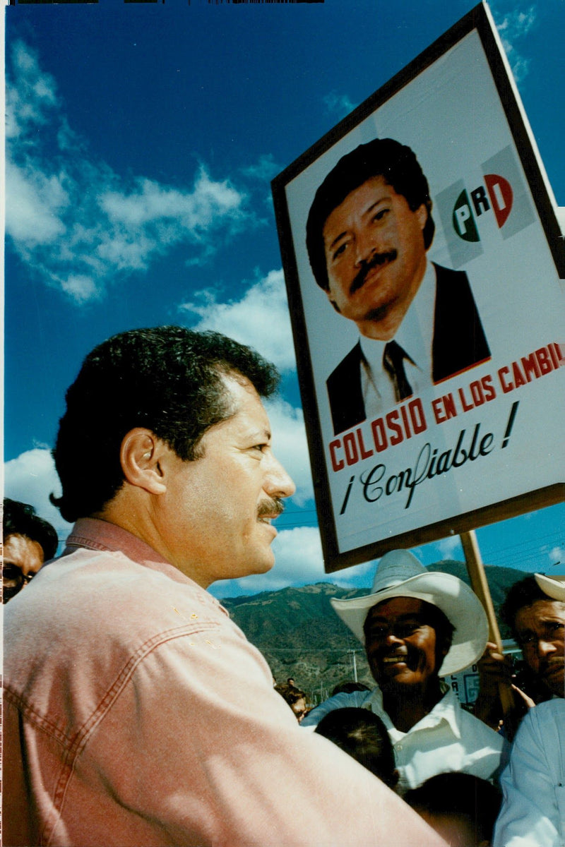 Mexican politician Luis Donaldo Colosio in its campaign - Vintage Photograph
