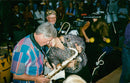 Bill Clinton playing the saxophone with the local band at the visit to Martha's Vineyard - Vintage Photograph