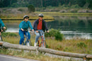 Bill Clinton and wife Hillary on a bike ride around Oak Bluffs - Vintage Photograph