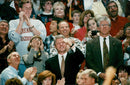 Bill Clinton is watching basketball - Vintage Photograph