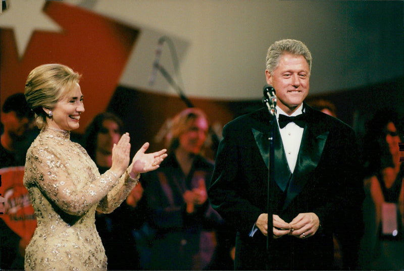 Bill and Hillary Clinton at 21'Centuri Inaudural Ball - Vintage Photograph