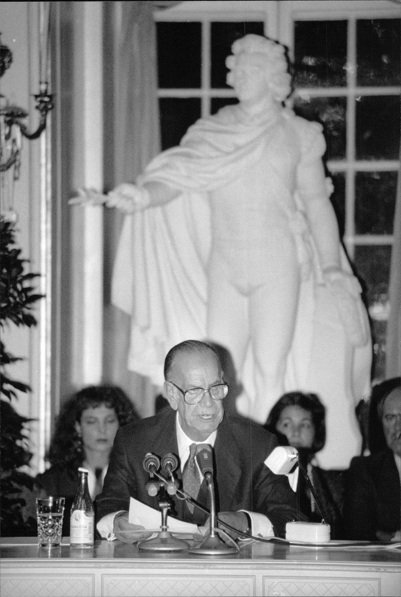 The writer Camilo JosÃ© Cela speaks at the Nobel lecture - Vintage Photograph