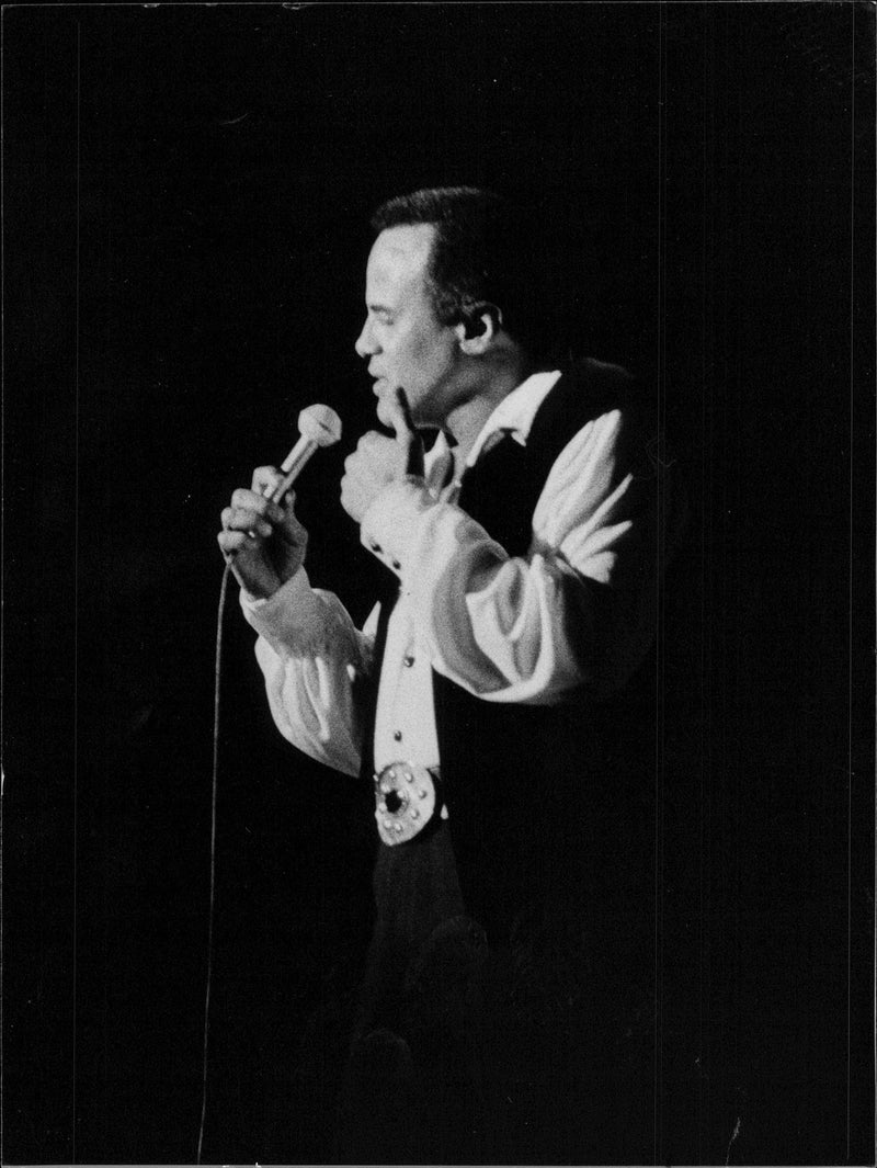 Harry Belafonte appears in the Stockholm Concert Hall - Vintage Photograph