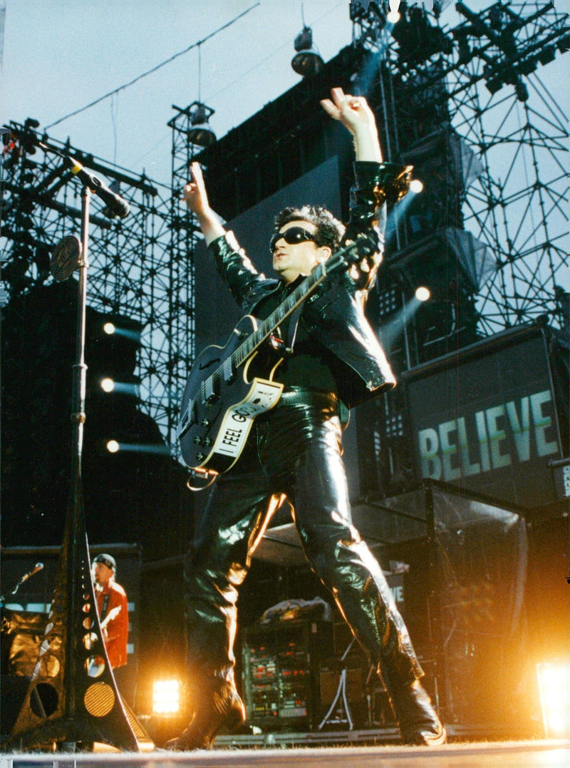 Singer Bono of the Irish group U2 - Vintage Photograph