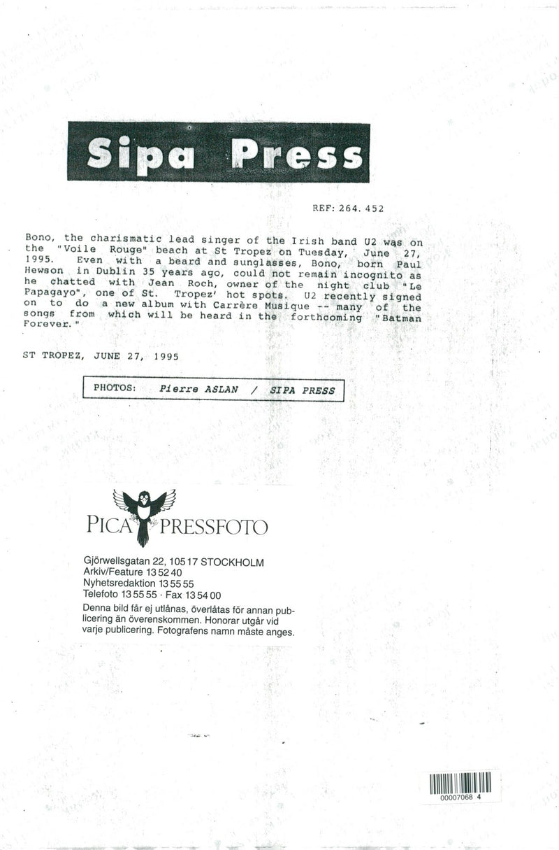 Artist Bono on holiday - Vintage Photograph