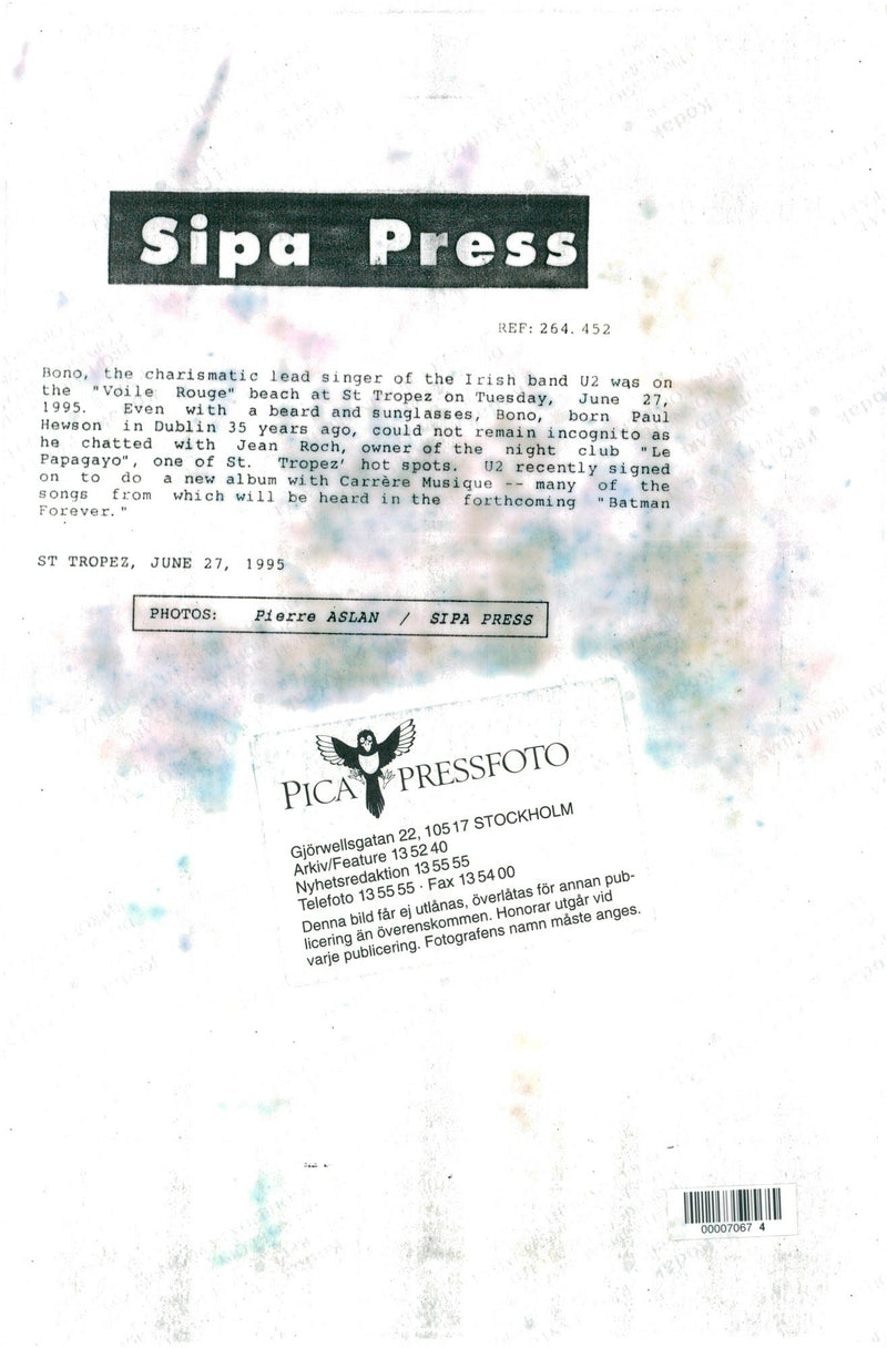 Artist Bono on holiday - Vintage Photograph