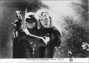 Kim Basinger and Michael Keaton in the filming of "Batman" - Vintage Photograph