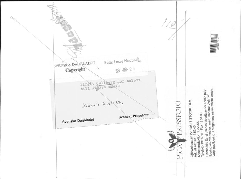 Birgit Cullberg doing ballet to ABBA's music. T. v. Kenneth Gustafsson - Vintage Photograph