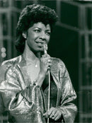 Natalie Cole in the TV show "Johnny Mathis: A Musical Tribute to Nat King Cole" - Vintage Photograph