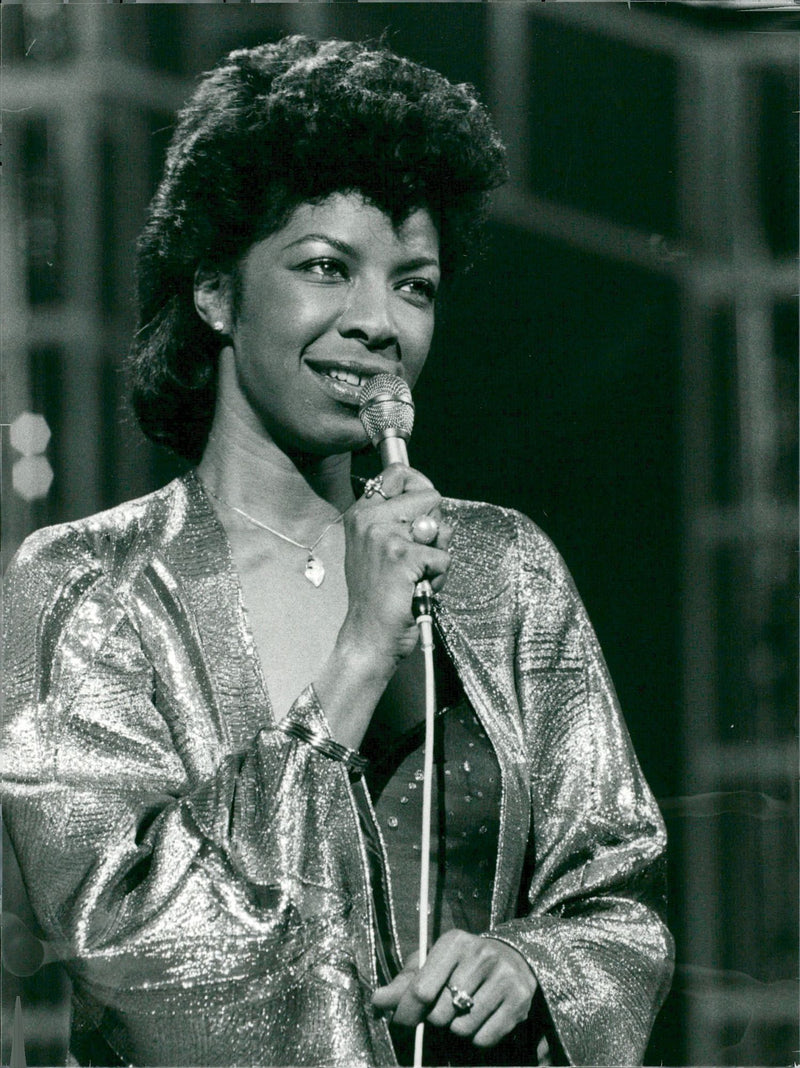 Natalie Cole in the TV show "Johnny Mathis: A Musical Tribute to Nat King Cole" - Vintage Photograph