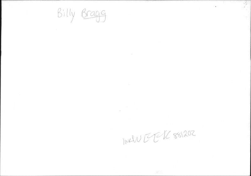 English musician Billy Bragg - Vintage Photograph