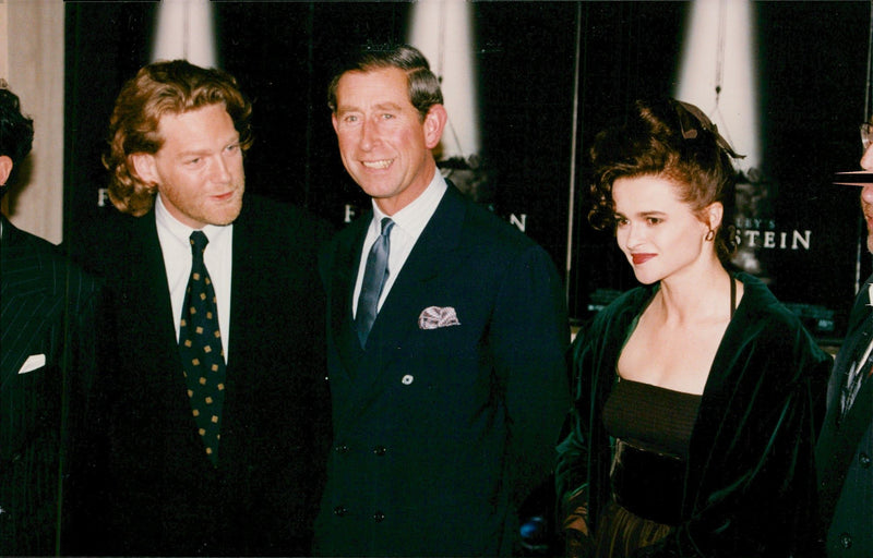 Helena Bonham Carter along with Prince Charles and Kenneth Branagh - Vintage Photograph