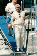 Charles Aznavour on his way to Eddie Barlcays concert - Vintage Photograph