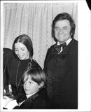 Johnny Cash along with his wife and son - Vintage Photograph