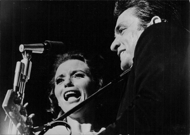 Johnny Cash and June Carter - Vintage Photograph