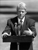 US President Bill Clinton gives a speech in Bonn - Vintage Photograph