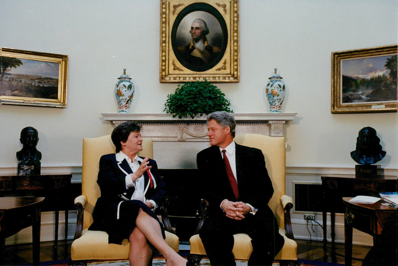 Bill Clinton in the White House - Vintage Photograph