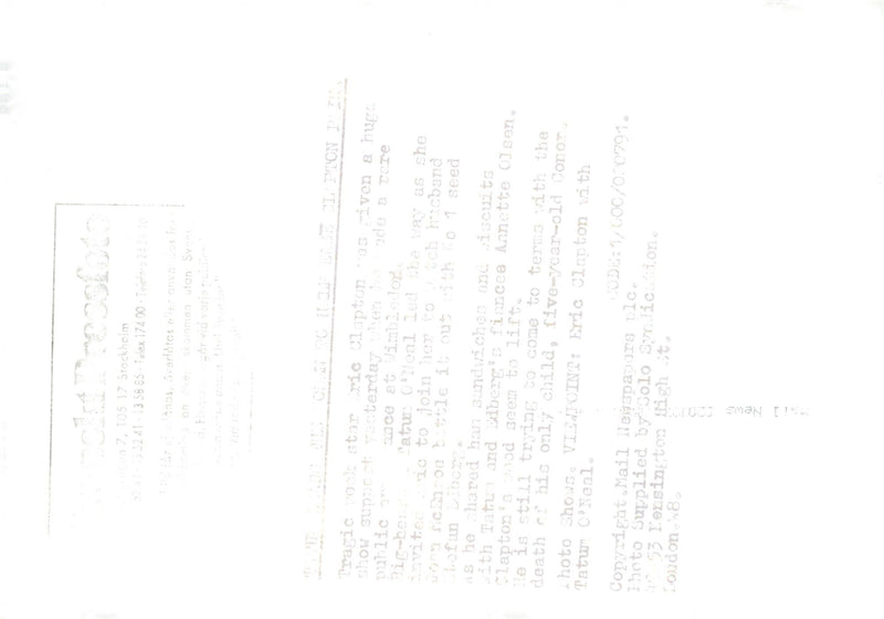 Eric Clapton along with Tatum O'Neil at Wimbledon - Vintage Photograph