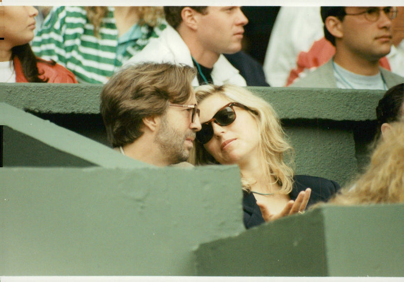Eric Clapton along with Tatum O'Neil at Wimbledon - Vintage Photograph