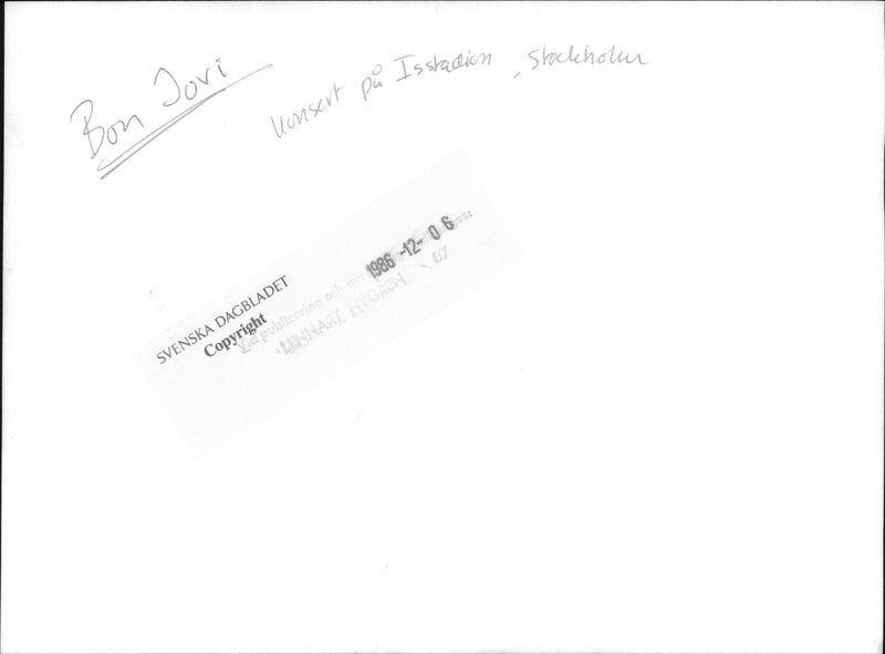 The rock band Bon Jovi scene at the Ice Stadium - Vintage Photograph