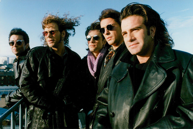 The rock band Bon Jovi at the Hotel Strand's roof - Vintage Photograph