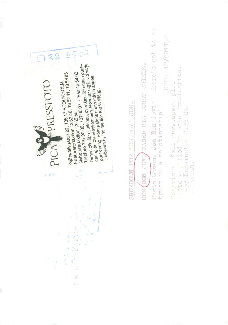 Jon Bon Jovi - Vintage Photograph