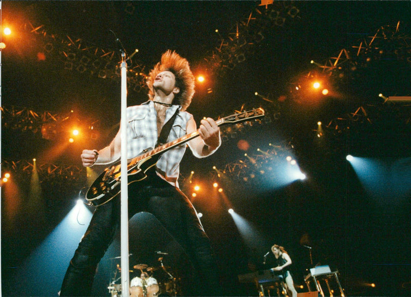 Bon Jovi appears in Sweden - Vintage Photograph