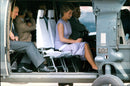 Princess Diana in a Navy helicopter - Vintage Photograph
