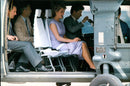 Princess Diana in a Navy helicopter - Vintage Photograph