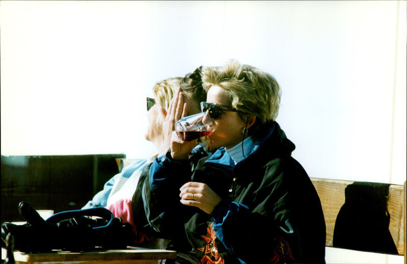 Princess Diana on a skiing holiday in Lech am Arlberg - Vintage Photograph