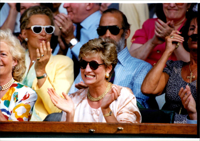 Princess Diana in the crowd at Wimbledon - Vintage Photograph