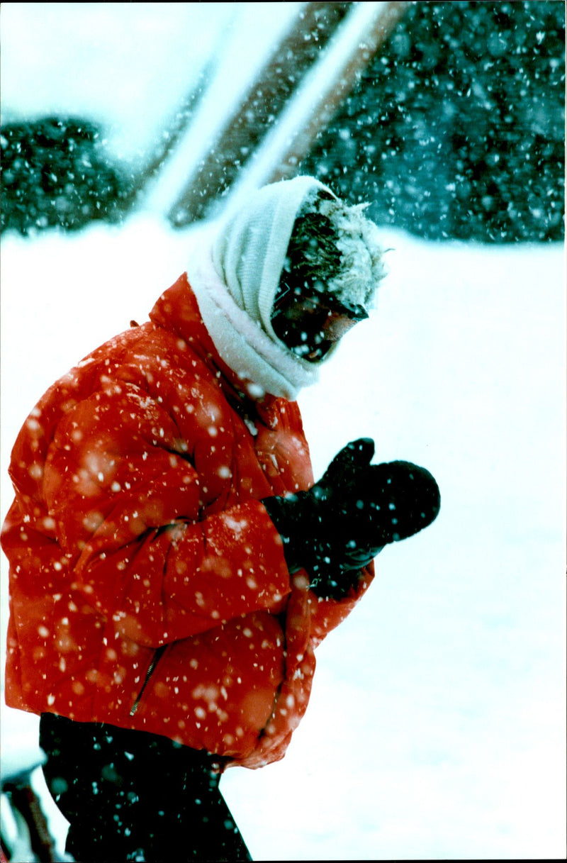 Princess Diana on a skiing holiday in Lech am Arlberg - Vintage Photograph