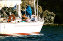 Princess Diana with her friend Catherine Soames aboard a yacht - Vintage Photograph