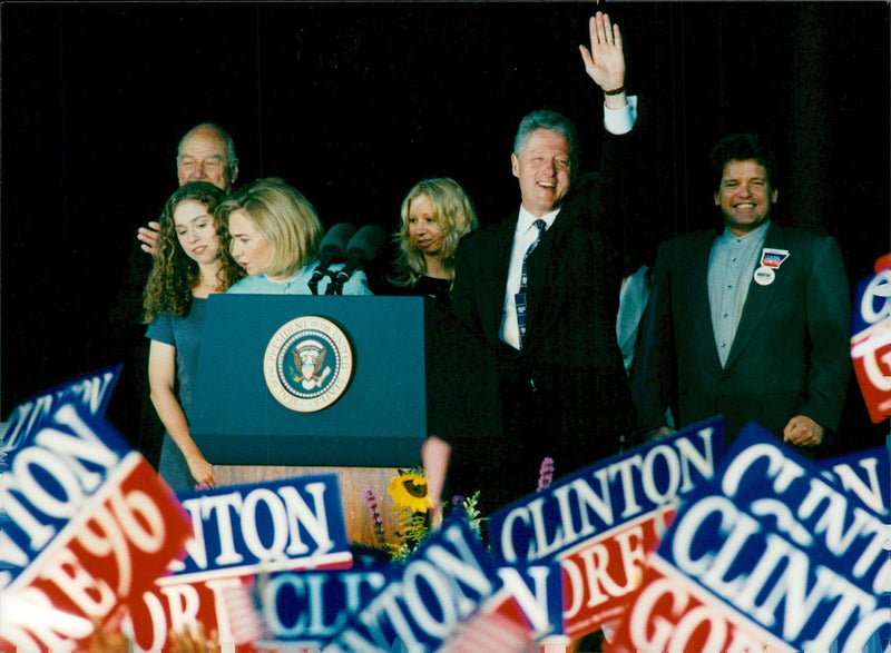 Bill and Hillary Clinton at the National Convention - Vintage Photograph