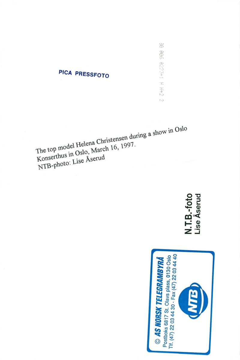 Helene Christensen model Concert Hall, Oslo - Vintage Photograph