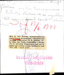 Mrs. S. regards with red. A. SvÃ¤rd&#39;s deceased husband&#39;s book &quot;White Man in Black Country&quot; at the Swedish Baptist Mission&#39;s Annual Conference in the Concert Hall - 12 June 1942 - Vintage Photograph