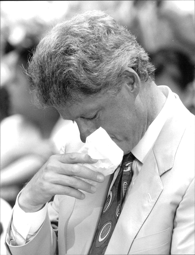 President Bill Clinton at Democratic convention - Vintage Photograph