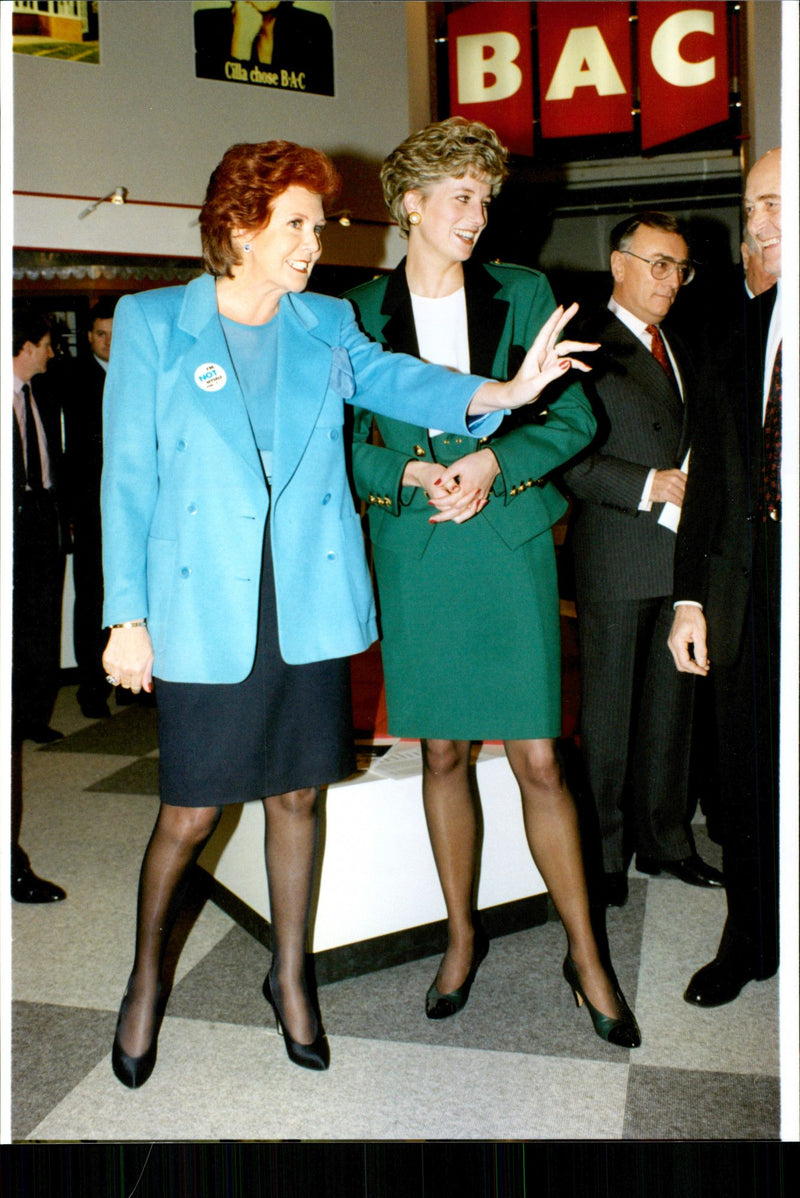 Princess Diana with Cilla Black - Vintage Photograph
