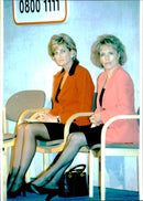 Princess Diana together with Esther Rantzen during a charity event. - Vintage Photograph